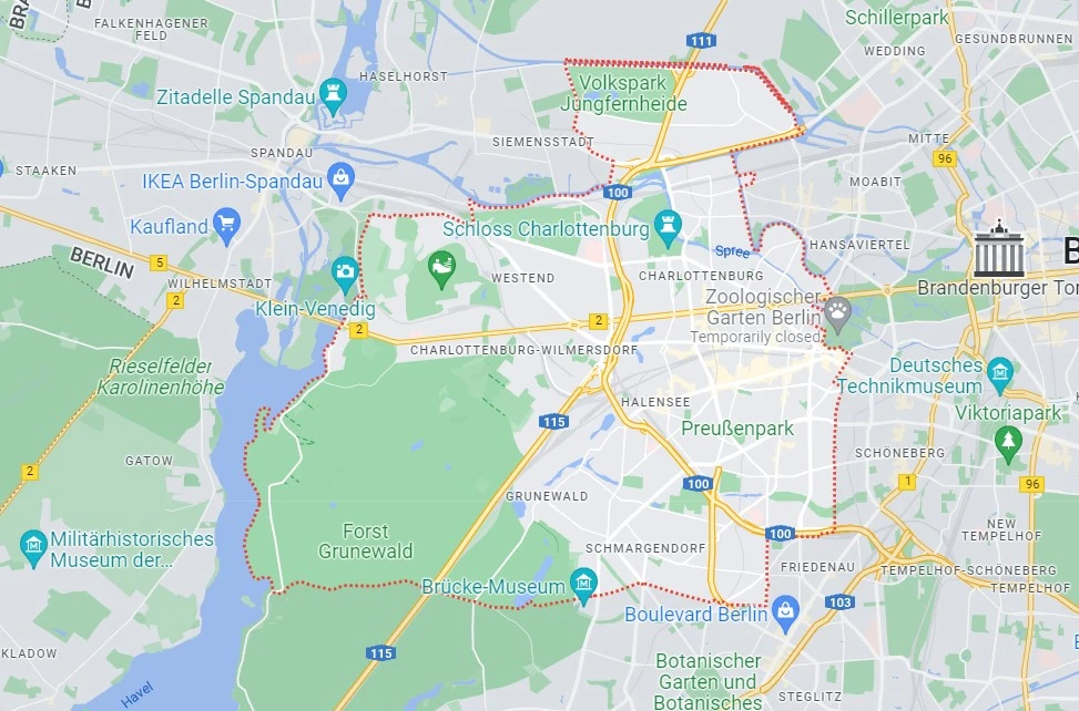 Map of pankow berlin